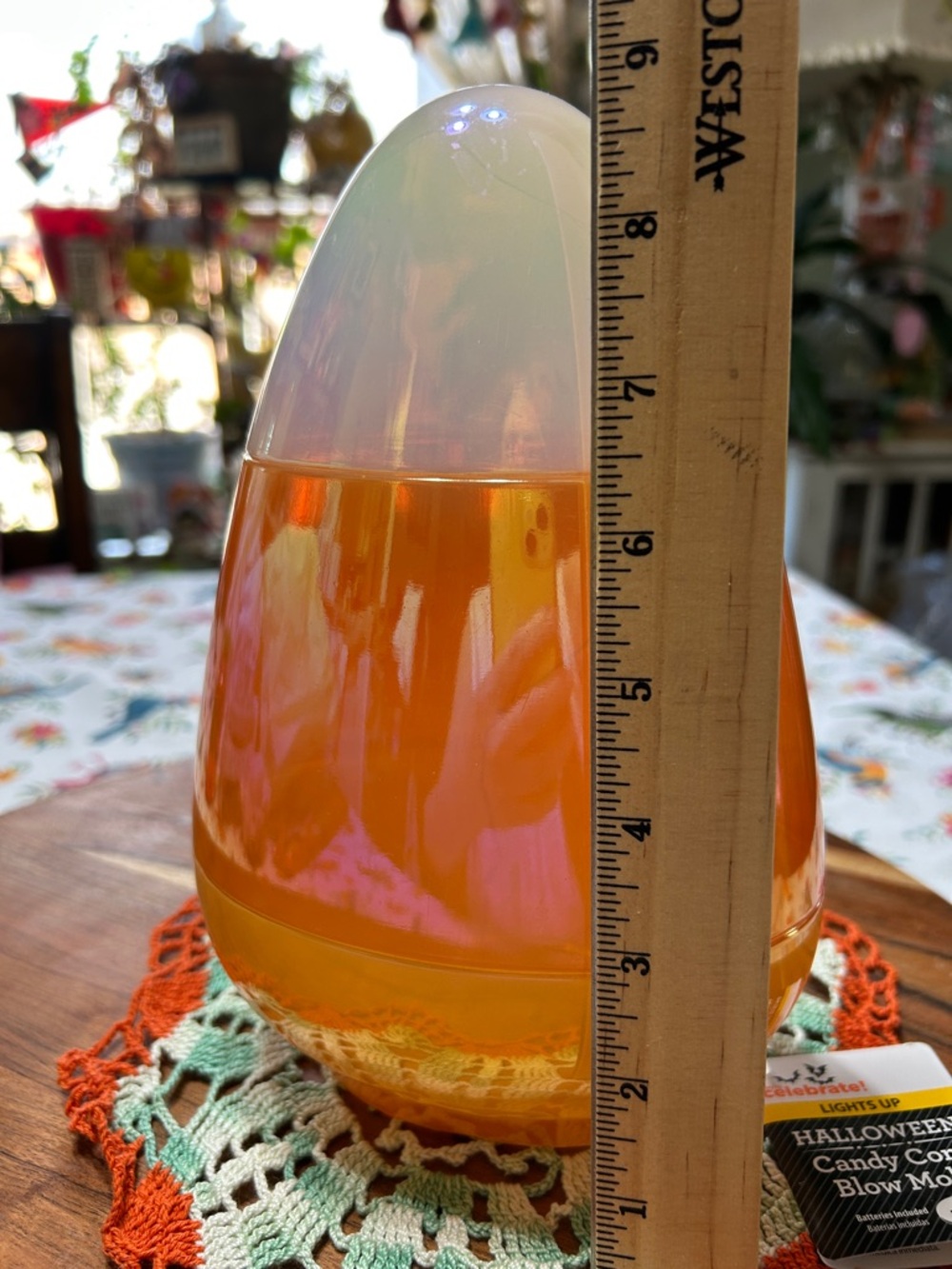 Way To Celebrate Light Up Halloween Candy Corn Blow Mold 2025 NWT - Picture 6 of 7